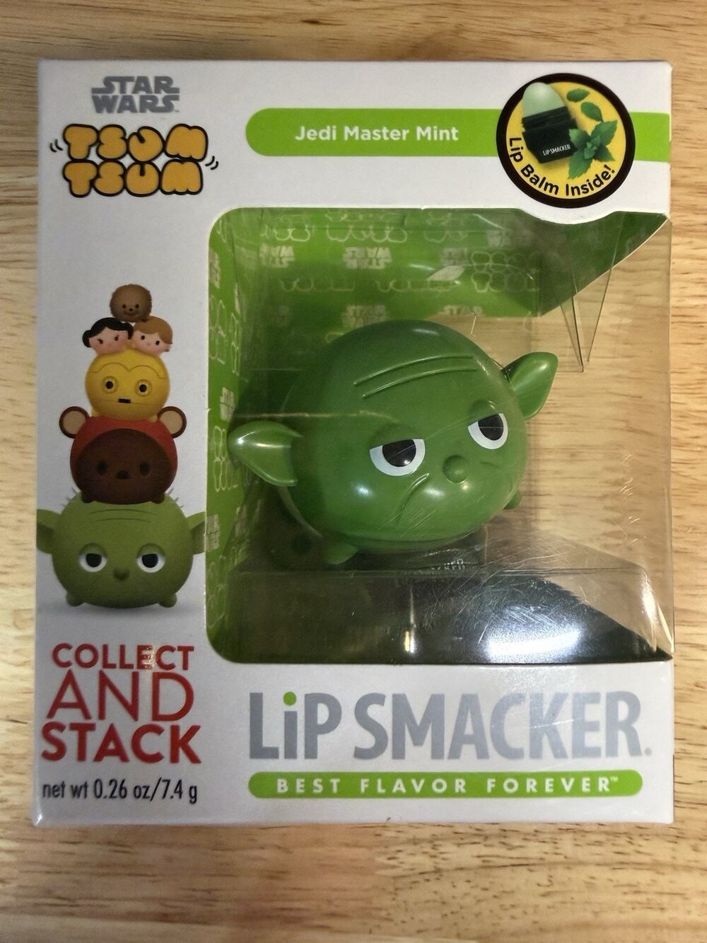 Star Wars Tsum Tsum Yoda Lip Smacker Jedi Master Mint Lip Balm New Sealed